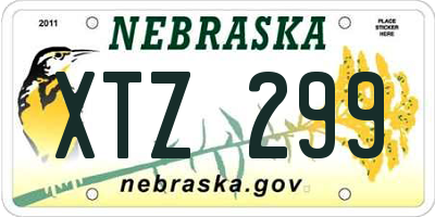NE license plate XTZ299