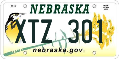 NE license plate XTZ301