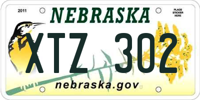 NE license plate XTZ302
