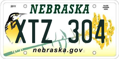 NE license plate XTZ304