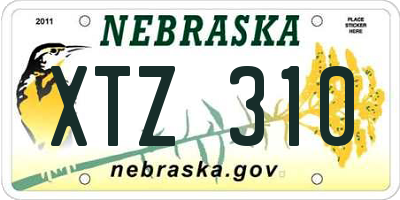 NE license plate XTZ310