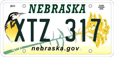 NE license plate XTZ317