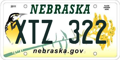 NE license plate XTZ322