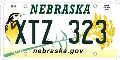 NE license plate XTZ323