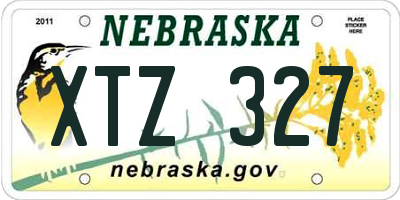 NE license plate XTZ327
