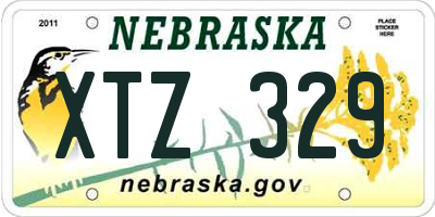 NE license plate XTZ329