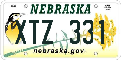 NE license plate XTZ331