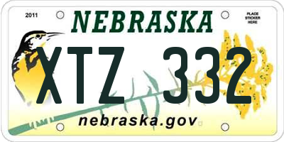 NE license plate XTZ332