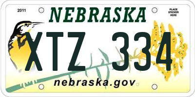 NE license plate XTZ334
