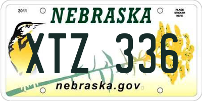 NE license plate XTZ336