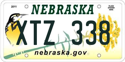 NE license plate XTZ338