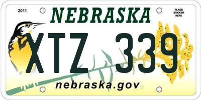 NE license plate XTZ339
