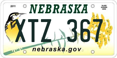 NE license plate XTZ367