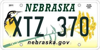 NE license plate XTZ370