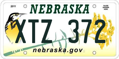 NE license plate XTZ372