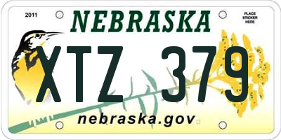NE license plate XTZ379