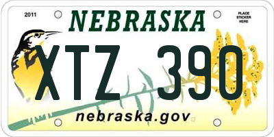 NE license plate XTZ390