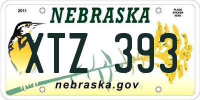 NE license plate XTZ393