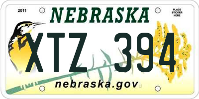 NE license plate XTZ394