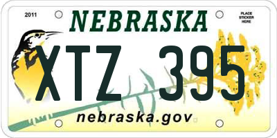 NE license plate XTZ395