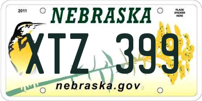 NE license plate XTZ399