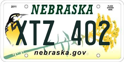 NE license plate XTZ402
