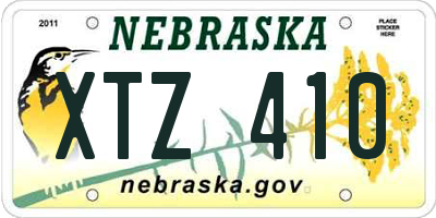 NE license plate XTZ410
