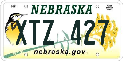 NE license plate XTZ427