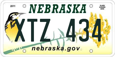 NE license plate XTZ434
