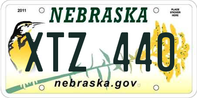 NE license plate XTZ440