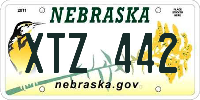 NE license plate XTZ442
