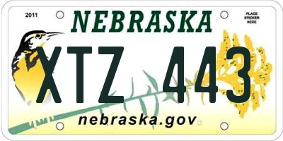 NE license plate XTZ443