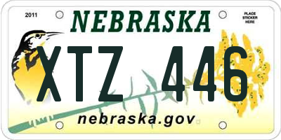 NE license plate XTZ446