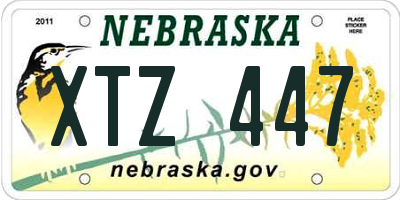 NE license plate XTZ447