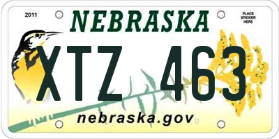 NE license plate XTZ463