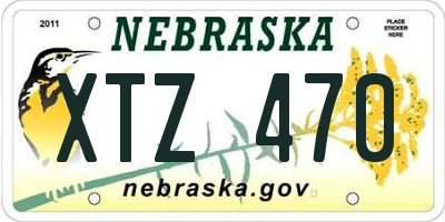 NE license plate XTZ470