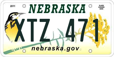 NE license plate XTZ471