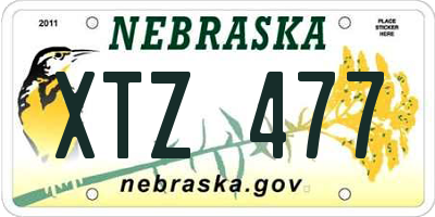 NE license plate XTZ477