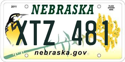 NE license plate XTZ481