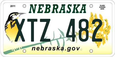 NE license plate XTZ482