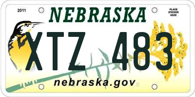 NE license plate XTZ483