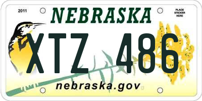 NE license plate XTZ486
