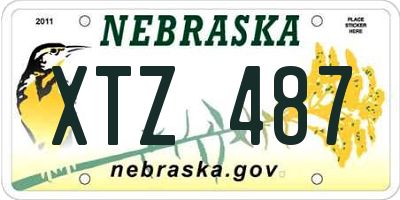 NE license plate XTZ487