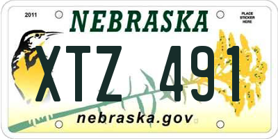 NE license plate XTZ491