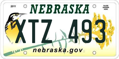NE license plate XTZ493