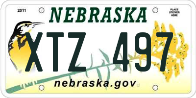 NE license plate XTZ497