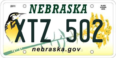 NE license plate XTZ502