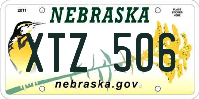 NE license plate XTZ506