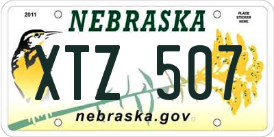 NE license plate XTZ507