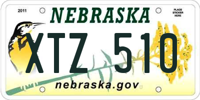 NE license plate XTZ510